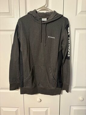 Columbia Men's Dark Gray Crewneck Hoodie with Black Accents